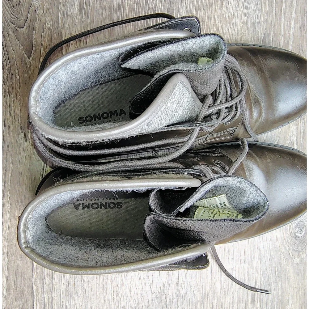 Sonoma Goods‎ Man's Findlay Gray Boots Size 11 MED Lace Up 176490